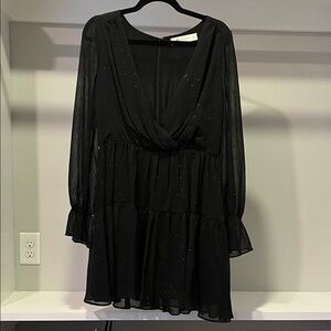 The Impeccable Pig Black Chiffon Dress